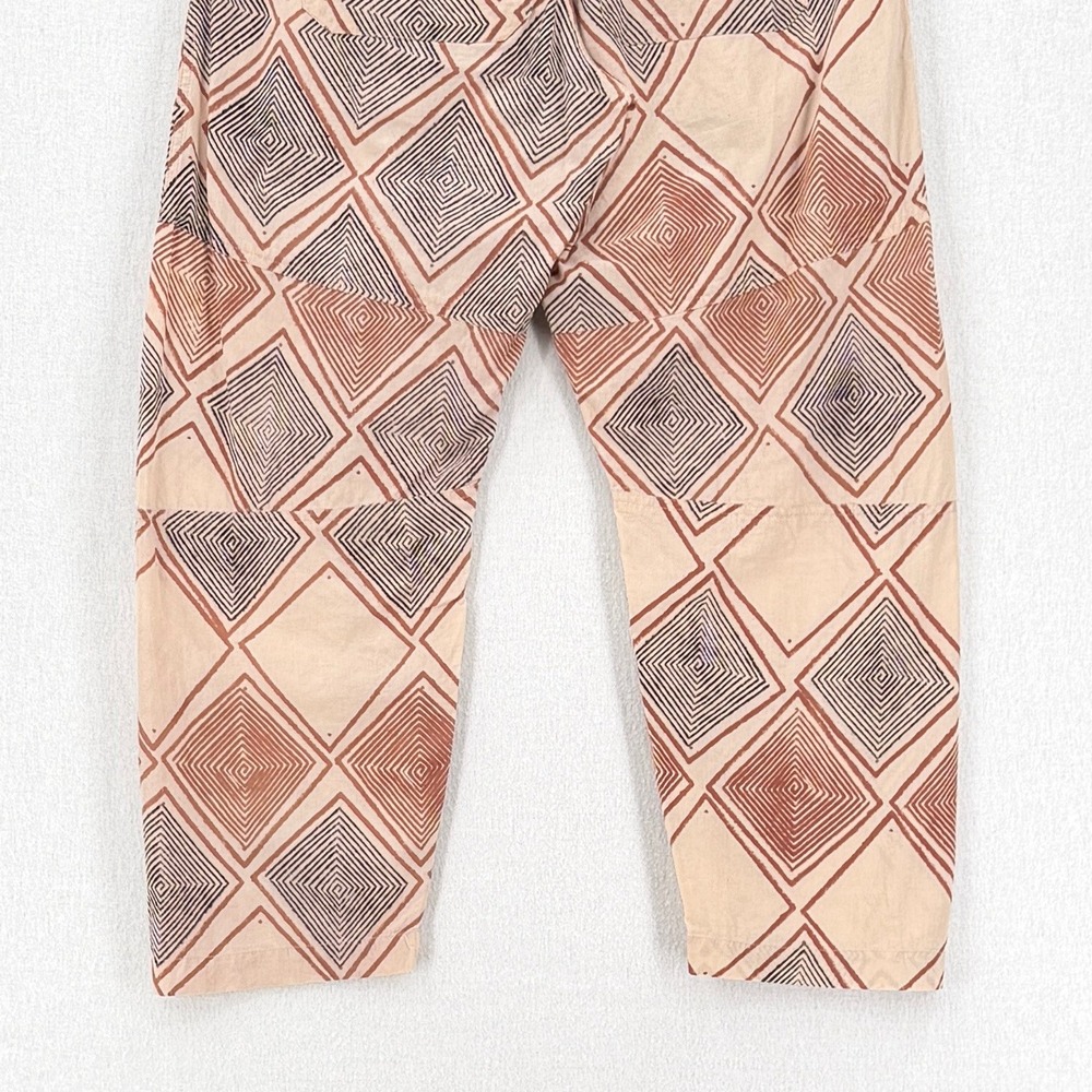 BLINDED BY COLOR PROJECT Printed Barrel Pants Womens One Size Tan Brown Cotton - Picture 6 of 14